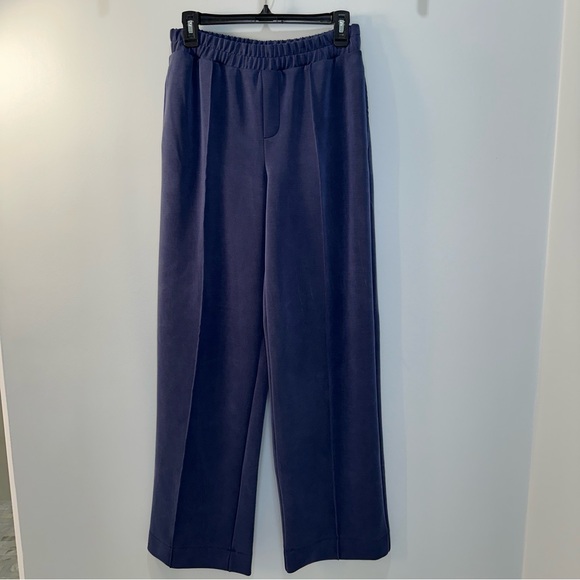 Like New! A New Day High Rise Full Jogger Wide Pants Blue Softstreme Sandwash - Picture 4 of 12